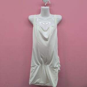 Women's Elegant Sleeveless Dress Large Whitee
